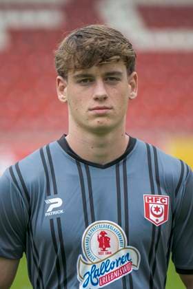 Goalkeeper Keno Miguel Meyer HFC, 12 , Hallescher FC, Team, Team Photo, Portraits, Player Photo, Soccer, RL Nordost, Season 2025 26, 17 07 2025 Halle Leuna Chemie Stadion ST Germany