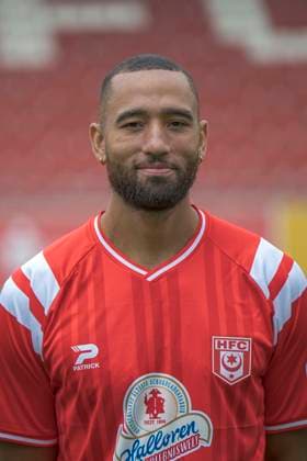Cyrill Akono HFC, 14 , Hallescher FC, team, team photo, portraits, player photo, football, RL Nordost, season 2025 26, 17 07 2025 Halle Leuna Chemie Stadion ST Germany