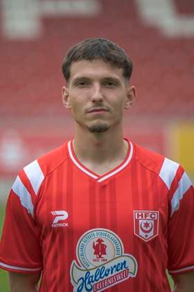 Pierre Weber HFC, 16 , Hallescher FC, team, team photo, portraits, player photo, football, RL Nordost, season 2025 26, 17 07 2025 Halle Leuna Chemie Stadion ST Germany