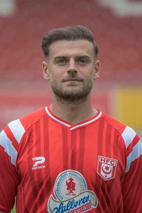 Max Kulke HFC, 17 , Hallescher FC, team, team photo, portraits, player photo, football, RL Nordost, season 2025 26, 17 07 2025 Halle Leuna Chemie Stadion ST Germany
