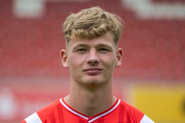 Lucas Ehrlich HFC, 18 , Hallescher FC, Team, Team Photo, Portraits, Player Photo, Soccer, RL Nordost, Season 2025 26, 17 07 2025 Halle Leuna Chemie Stadion ST Germany