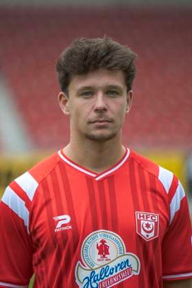 Jordi Wegmann HFC, 19 , Hallescher FC, Team, Team Photo, Portraits, Player Photo, Soccer, RL Nordost, Season 2025 26, 17 07 2025 Halle Leuna Chemie Stadion ST Germany