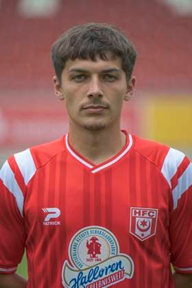 Joscha Wosz HFC, 20 , Hallescher FC, team, team photo, portraits, player photo, football, RL Nordost, season 2025 26, 17 07 2025 Halle Leuna Chemie Stadion ST Germany