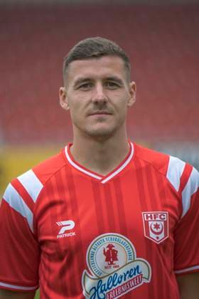 Marius Hauptmann HFC, 23 , Hallescher FC, Team, Team Photo, Portraits, Player Photo, Soccer, RL Nordost, Season 2025 26, 17 07 2025 Halle Leuna Chemie Stadion ST Germany