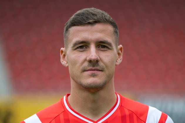 Marius Hauptmann HFC, 23 , Hallescher FC, Team, Team Photo, Portraits, Player Photo, Soccer, RL Nordost, Season 2025 26, 17 07 2025 Halle Leuna Chemie Stadion ST Germany