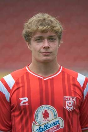 Emilio Stobbe HFC, 29 , Hallescher FC, Team, Team Photo, Portraits, Player Photo, Soccer, RL Nordost, Season 2025 26, 17 07 2025 Halle Leuna Chemie Stadion ST Germany