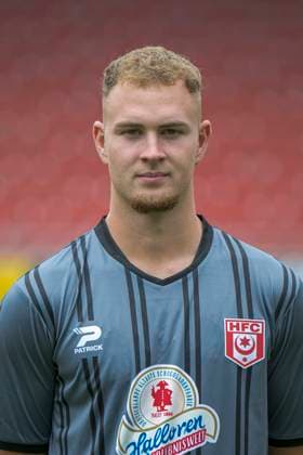 Goalkeeper Luca Bendel 8HFC, 30 , Hallescher FC, Team, Team Photo, Portraits, Player Photo, Soccer, RL Nordost, Season 2025 26, 17 07 2025 Halle Leuna Chemie Stadion ST Germany