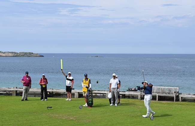 Scottie Scheffler on the 6th Tee during his final round at the Open Championship The Open Championship, Day Four, Golf, Royal Portrush Golf Club, Portrush, Northern Ireland, UK - 20 Jul 2025 EDITORIAL USE ONLY No use with unauthorised audio, video, data, fixture lists, club league logos or live services. Online in-match use limited to 120 images, no video emulation. No use in betting, games or single club league player publications. Copyright: xGreigxCowie Shutterstockx 15403241af