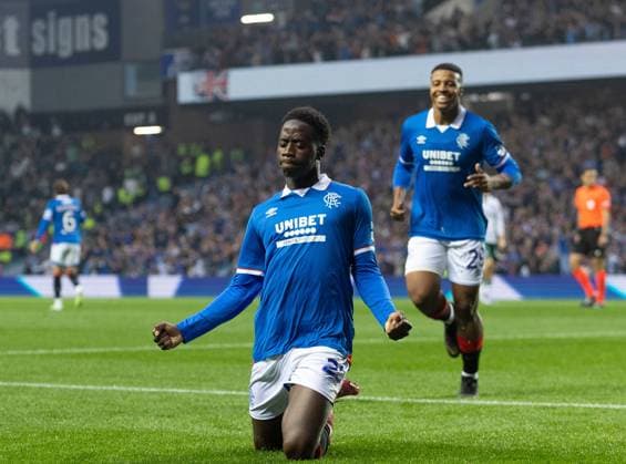 Djeidi Gassama of Rangers celebrates scoring his sides second goal during UEFA Champions League second qualifying round first leg at Ibrox Stadium, Glasgow. Rangers v Panathinaikos, UEFA Champions League, 2nd Qualifying Round, Football, Ibrox Stadium, Glasgow, UK - 22 Jul 2025Glasgow Ibrox Stadium United Kingdom EDITORIAL USE ONLY No use with unauthorised audio, video, data, fixture lists, club league logos or live services. Online in-match use limited to 120 images, no video emulation. No use in betting, games or single club league player publications. Copyright: xRangersxFC Shutterstockx 15409270cx