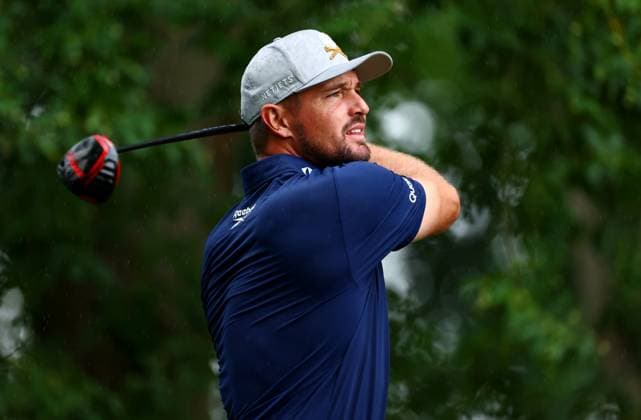 Bryson DeChambeau of USA during his round. LIV Golf UK, Pro-AM, Golf, JCB Golf & Country Club, Uttoxeter, UK - 24 Jul 2025Uttoxeter JCB Golf & Country Club United Kingdom EDITORIAL USE ONLY No use with unauthorised audio, video, data, fixture lists, club league logos or live services. Online in-match use limited to 120 images, no video emulation. No use in betting, games or single club league player publications. Copyright: xJamesxMarsh Shutterstockx 15410870ae