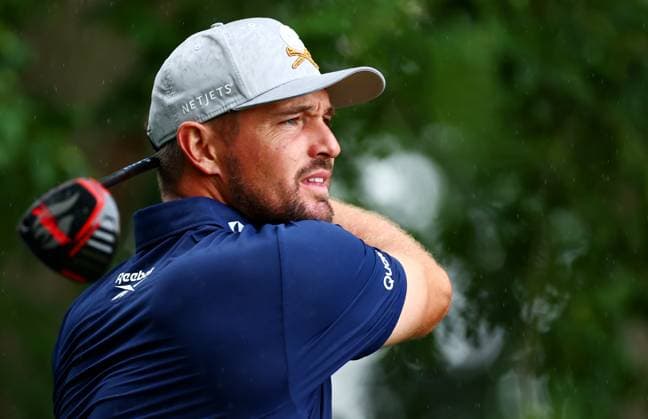 Bryson DeChambeau of USA during his round. LIV Golf UK, Pro-AM, Golf, JCB Golf & Country Club, Uttoxeter, UK - 24 Jul 2025Uttoxeter JCB Golf & Country Club United Kingdom EDITORIAL USE ONLY No use with unauthorised audio, video, data, fixture lists, club league logos or live services. Online in-match use limited to 120 images, no video emulation. No use in betting, games or single club league player publications. Copyright: xJamesxMarsh Shutterstockx 15410870j