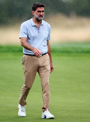 LIV Golf Chairman Yasir Al-Rumayyan during his round. LIV Golf UK, Pro-AM, Golf, JCB Golf & Country Club, Uttoxeter, UK - 24 Jul 2025Uttoxeter JCB Golf & Country Club United Kingdom EDITORIAL USE ONLY No use with unauthorised audio, video, data, fixture lists, club league logos or live services. Online in-match use limited to 120 images, no video emulation. No use in betting, games or single club league player publications. Copyright: xJamesxMarsh Shutterstockx 15410870au