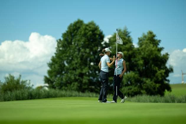 Emma Lucy Schulz Hanßen GC St Leon Rot , wins and Maxima Purkart GC St Leon Rot is second, GER, 15 BWGV INTERNATIONAL MATCHPLAY TROPHY, Golf, Girls and Boys, imt Golf, 26 29 07 2025, GER, 15 BWGV INTERNATIONAL MATCHPLAY TROPHY, Golf, Girls and Boys, imt Golf, 26 29 07 2025 Wain Copyright: xEibner-Pressefotox EP_SWA