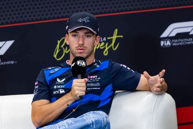 F1 - HUNGARIAN GRAND PRIX 2025 press conference, PK, Pressekonferenz GASLY Pierre (fra), Alpine F1 Team A525, portrait during the 2025 Formula 1 Lenovo Hungarian Grand Prix, 14th round of the 2025 FIA Formula One World Championship, WM, Weltmeisterschaft from August 1 to 3, 2025 on the Hungaroring, in Mogyorod, Hungary - MogyorodHungary Copyright: xJulienxDelfossex