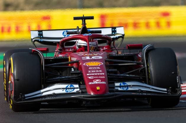 Charles Leclerc Scuderia Ferrari HP F1 Team, Monaco, 16 in SF 25, HUN, Formula 1 World Championship, Hungarian Grand Prix, Hungaroring, Practice Day, Free Practice 2, 2025 season, 01 08 2025 HUN, Formula 1 World Championship, Hungarian Grand Prix, Hungaroring, Practice Day, Free Practice 2, 2025 season, 01 08 2025 Budapest Copyright: xEibner-Pressefoto MarcelxFischerx EP_MFI