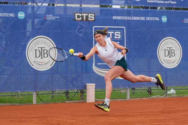 Nikola Bartunkova CZE , Nikola Bartunkova vs Julia Grabher,Tennis, CTS Ladies Open, Final, 03 08 2025, Nikola Bartunkova vs Julia Grabher,Tennis, CTS Ladies Open, Final, 03 08 2025 Hechingen Copyright: xEibner-Pressefoto StefanxRosenfex EP_SRD