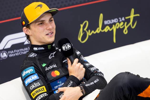 F1 - HUNGARIAN GRAND PRIX 2025 Post-race press conference, PK, Pressekonferenz PIASTRI Oscar (aus), McLaren F1 Team MCL39, portrait during the 2025 Formula 1 Lenovo Hungarian Grand Prix, 14th round of the 2025 FIA Formula One World Championship, WM, Weltmeisterschaft from August 1 to 3, 2025 on the Hungaroring, in Mogyorod, Hungary - MogyorodHungary Copyright: xJulienxDelfossex