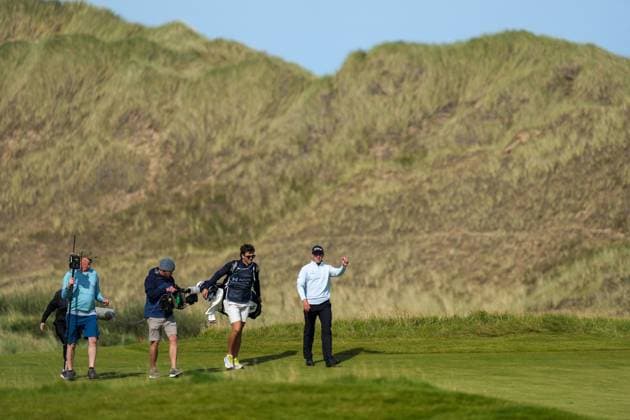Grant Forrest (SCO) walks up the 18th fairway. Nexo Championship, Day Four, Golf, Trump International Golf Links, Aberdeenshire, Scotland, UK - 10 Aug 2025Aberdeenshire Trump International Golf Links Scotland United Kingdom EDITORIAL USE ONLY No use with unauthorised audio, video, data, fixture lists, club league logos or live services. Online in-match use limited to 120 images, no video emulation. No use in betting, games or single club league player publications. Copyright: xStuartxWallace Shutterstockx 15429702k