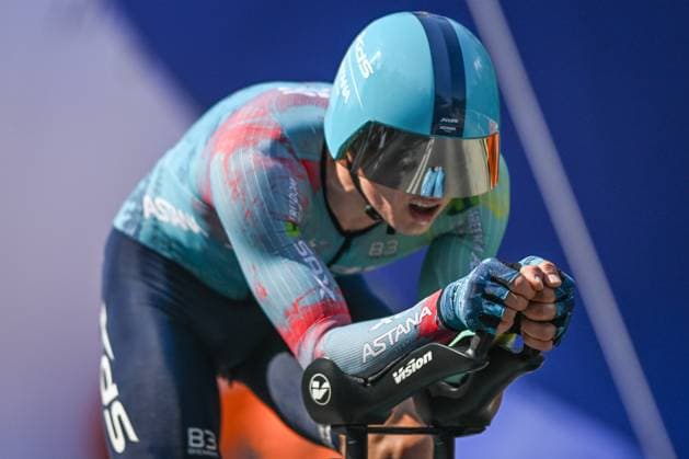 82nd Tour De Pologne 2025 - Stage 7 WIELICZKA, POLAND AUGUST 10: Max Kanter of Germany, riding for XDS Astana Team, races through the final kilometer of Stage 7, a 12.5 km individual time trial from Wieliczka to Wieliczka, during the 82nd Tour de Pologne, in Wieliczka, Lesser Poland Voivodeship, Poland, on August 10, 2025. Wieliczka Poland Copyright: xArturxWidakx originalFilename:widak-82ndtour250810_npC2s.jpg
