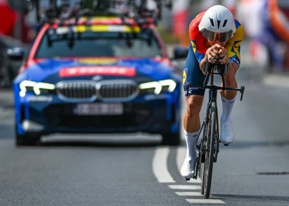 82nd Tour De Pologne 2025 - Stage 7 WIELICZKA, POLAND AUGUST 10: Tim Torn Teutenberg of Germany, riding for Lidl - Trek Team, races through the final kilometer of Stage 7, a 12.5 km individual time trial from Wieliczka to Wieliczka, during the 82nd Tour de Pologne, in Wieliczka, Lesser Poland Voivodeship, Poland, on August 10, 2025. Wieliczka Poland Copyright: xArturxWidakx originalFilename:widak-82ndtour250810_npH6m.jpg