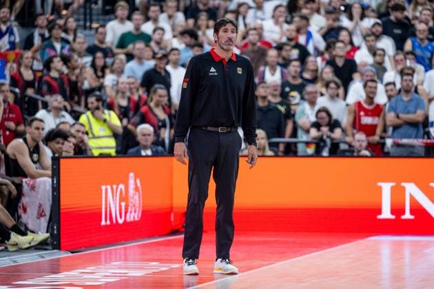 Alex Mumbru Murcia Head Coach Head Coach, Germany GER, Germany vs Serbia, Basketball, DBB Turkish Airlines Supercup 2025, Final, 16 08 2025 GER, Germany vs Serbia, Basketball, DBB Turkish Airlines Supercup 2025, Final, 16 08 2025 Munich Copyright: xEibner-Pressefoto HeikexFeinerx EP_HFR
