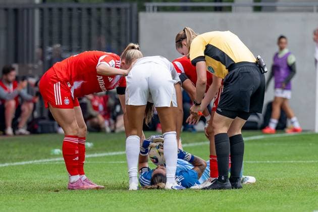 Injury suspension for Maria Isabel Misa Rodriguez Rivero Goalkeeper, Real Madrid CF, 1 GER, FC Bayern Muenchen Women vs Real Madrid CF, Football, Women, Test match, Season 2025 2026, 21 08 2025 DFL DFB REGULATIONS PROHIBIT ANY USE OF PHOTOGRAPHS as IMAGE SEQUENCES and or QUASI VIDEO GER, FC Bayern Muenchen Women vs Real Madrid CF, Football, Women, Test match, Season 2025 2026, 21 08 2025 Muenchen Copyright: xEibner-Pressefoto HeikexFeinerx EP_HFR