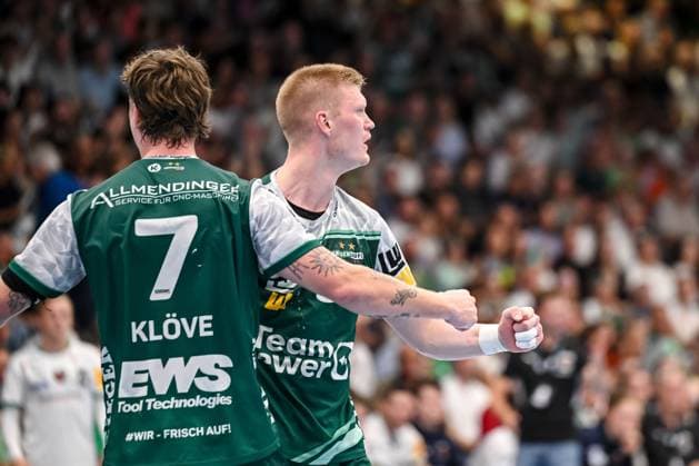 Goeppingen, Germany, 03 09 25 Victor Kloeve FRISCH AUF Goeppingen and Ymir Oern Gislason FRISCH AUF Goeppingen gestures, gestures during the Daikin Handball Bundesliga match between FRISCH AUF Goeppingen vs Füchse Berlin at EWS Arena on September 03, 2025 in Goeppingen, Germany Photo by Harry Langer DeFodi Images Goeppingen, Germany, 03 09 25 Victor Kloeve FRISCH AUF Goeppingen and Ymir Oern Gislason FRISCH AUF Goeppingen gestures during the Daikin Handball Bundesliga match between FRISCH AUF Goeppingen vs Füchse Berlin at EWS Arena on September 3, 2025 in Goeppingen, Germany Photo by Harry Langer DeFodi Images Photo by Harry Langer DeFodi Images