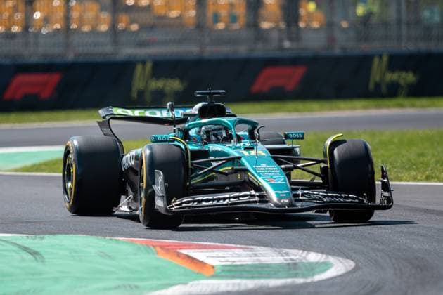 Lance Stroll Aston Martin Aramco Formula One Team, Canada, 18 in AMR25, ITA, Formula 1 World Championship, Italian Grand Prix, Autodromo Nazionale Monza, Practice Day, 2025 season, 05 09 2025 ITA, Formula 1 World Championship, Italian Grand Prix, Autodromo Nazionale Monza, Practice Day, 2025 season, 05 09 2025 Monza Copyright: xEibner-Pressefoto MarcelxFischerx EP_MFI