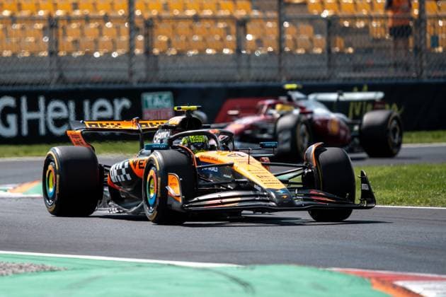 Lando Norris McLaren Formula 1 Team, Great Britain 04 in MCL39, ITA, Formula 1 World Championship, Italian Grand Prix, Autodromo Nazionale Monza, Practice Day, 2025 season, 05 09 2025 ITA, Formula 1 World Championship, Italian Grand Prix, Autodromo Nazionale Monza, Practice Day, 2025 season, 05 09 2025 Monza Copyright: xEibner-Pressefoto MarcelxFischerx EP_MFI
