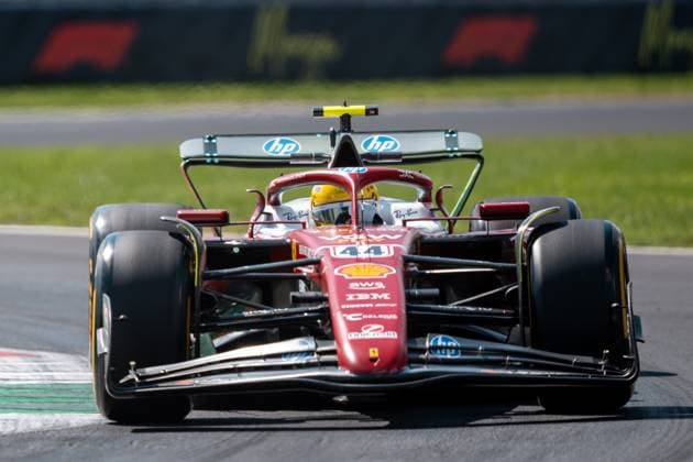 Lewis Hamilton Scuderia Ferrari HP F1 Team, Great Britain, 44 in SF 25, ITA, Formula 1 World Championship, Italian Grand Prix, Autodromo Nazionale Monza, Practice Day, 2025 season, 05 09 2025 ITA, Formula 1 World Championship, Italian Grand Prix, Autodromo Nazionale Monza, Practice Day, 2025 season, 05 09 2025 Monza Copyright: xEibner-Pressefoto MarcelxFischerx EP_MFI