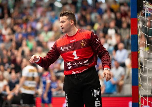 Marino Mallwitz, HC Elbflorenz Dresden, 01 , HBW Balingen Weilstetten vs HC Elbflorenz Dresden, Handball, 2 Bundesliga, 2 Matchday, Season 2025 2026, 06 09 2025 Eibner Pressefoto Andreas Ulmer HBW Balingen Weilstetten vs HC Elbflorenz Dresden, Handball, 2 Bundesliga, 2 Matchday, Season 2025 2026, 06 09 2025 Balingen Copyright: xEibner-Pressefoto AndreasxUlmerx EP_AUR