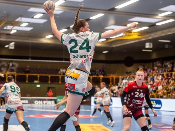 Luisa Scherer Frisch Auf Women, 24 from outside, HSG Bensheim Auerbach vs Frisch Auf Goeppingen, Handball, 1 Bundesliga, Season 2025 2026, 06 09 2025 HSG Bensheim Auerbach vs Frisch Auf Goeppingen, Handball, 1 Bundesliga, Season 2025 2026, 06 09 2025 Bensheim Copyright: xMichaelxSchmidt Eibner-Pressefotx EP_MST
