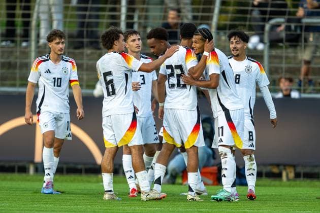 Goal for 2 0 by Brunner, Paris Germany U20, 11 , GER, Germany vs. Italy, Football, U20 Elite League, Matchday 2, Season 2025 2026, 09 09 2025, Eibner Pressefoto Sascha Walther GER, Germany vs. Italy, Football, U20 Elite League, Matchday 2, Season 2025 2026, 09 09 2025 Reutlingen Copyright: xEibner-Pressefotox EP_SWA