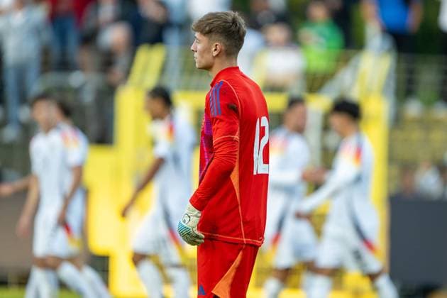 Seghetti, Jacopo Italy U20, 12 is disappointed, dissatisfied after goal for 2 0 by Brunner, Paris Germany U20, 11 , GER, Germany vs Italy, Football, U20 Elite League, Matchday 2, Season 2025 2026, 09 09 2025, Eibner Pressefoto Sascha Walther GER, Germany vs Italy, Football, U20 Elite League, Matchday 2, Season 2025 2026, 09 09 2025 Reutlingen Copyright: xEibner-Pressefotox EP_SWA