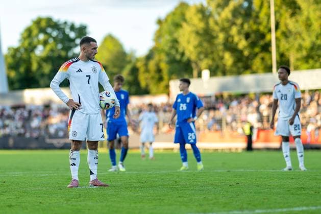 Goal for 3 0 by Ibrahimovic, Arijon Germany U20, 07 via penalty, GER, Germany vs. Italy, Football, U20 Elite League, Matchday 2, Season 2025 2026, 09 09 2025, Eibner Pressefoto Sascha Walther GER, Germany vs. Italy, Football, U20 Elite League, Matchday 2, Season 2025 2026, 09 09 2025 Reutlingen Copyright: xEibner-Pressefotox EP_SWA