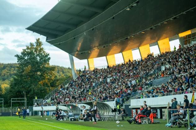Full Tribune, A Block, GER, Germany vs Italy, Football, U20 Elite League, Matchday 2, Season 2025 2026, 09 09 2025, Eibner Pressefoto Sascha Walther GER, Germany vs Italy, Football, U20 Elite League, Matchday 2, Season 2025 2026, 09 09 2025 Reutlingen Copyright: xEibner-Pressefotox EP_SWA