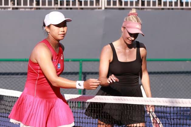 Match between janice tjen vs martina okalova (svk), at the sp open in sao paulo at the sp open in sao paulo. Sao Paulo (SP), September 10, 2025 Sports WTA250 SP Open Match between Janice Tjen and Martina Okalova (SVK), at the SP Open in Sao Paulo, at the SP Open in Sao Paulo, which takes place at Villa-Lobos Park, this Wednesday, September 10, 2025, in the west zone of Sao Paulo. Janice Tjen, a tennis player from Indonesia, wins and qualifies for the next phase. (Foto: Leco Viana Thenews2 imago images) SPO Copyright: xLecoxVianax