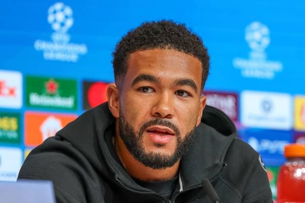 Reece James Chelsea FC, 24 at press conference, GER, International Press Conference, Chelsea FC, Football, UEFA Champions League, League Phase, Matchday 1, 2025 2026 season, 16 09 2025, GER, International Press Conference, Chelsea FC, Football, UEFA Champions League, League Phase, Matchday 1, 2025 2026 season, 16 09 2025 Munich Copyright: xEibner-Pressefoto JennixMaulx EP_JML
