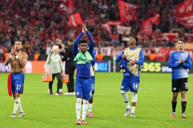 Estevao of Chelsea after the full time whistle Bayern Munich v Chelsea, UEFA Champions League, Group Stage, Football, Allianz Arena, Munich, Germany - 17 Sep 2025Munich Allianz Arena Germany EDITORIAL USE ONLY No use with unauthorised audio, video, data, fixture lists, club league logos or live services. Online in-match use limited to 120 images, no video emulation. No use in betting, games or single club league player publications. Copyright: xChristianxKolbert Shutterstockx 15481350ca