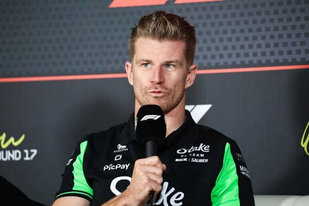 F1 - AZERBAIJAN GRAND PRIX 2025 HULKENBERG Nico (ger), Stake F1 Team Kick C45, portrait press conference, PK, Pressekonferenz during the 2025 Formula 1 Qatar Airways Azerbaijan Grand Prix, 17th round of the 2025 FIA Formula One World Championship, WM, Weltmeisterschaft from September 19 to 21, 2025 on the Baku City Circuit, in Baku, Azerbaijan - BakuAzerbaijan Copyright: xEricxAlonsox
