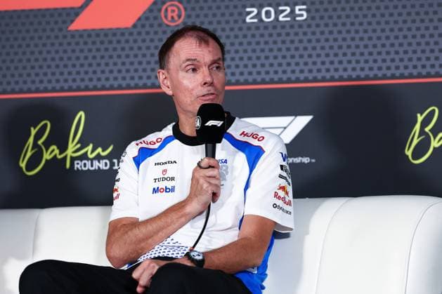 F1 - AZERBAIJAN GRAND PRIX 2025 PERMANE Alan (gbr), Team Principal of Visa Cash App RB F1 Team, portrait press conference, PK, Pressekonferenz during the 2025 Formula 1 Qatar Airways Azerbaijan Grand Prix, 17th round of the 2025 FIA Formula One World Championship, WM, Weltmeisterschaft from September 19 to 21, 2025 on the Baku City Circuit, in Baku, Azerbaijan - BakuAzerbaijan Copyright: xEricxAlonsox