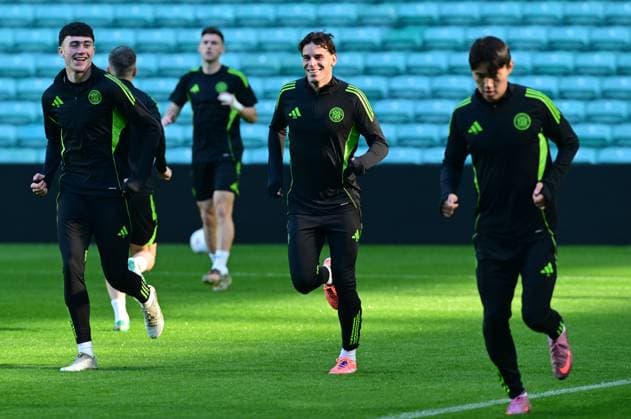 Paulo Bernardo of Celtic training ahead of the UEFA Europa League match, round 1 of 8 between Crvena zvezda and Celtic FC at Celtic Park, on 23rd September 2025 in Glasgow, Scotland. (Picture by Mark Runnacles) Celtic Training Session and press conference, PK, Pressekonferenz UEFA Europa League, Football, Scotland, UK - 23 Sep 2025Belgrade Rajko Mitic Stadium Serbia EDITORIAL USE ONLY No use with unauthorised audio, video, data, fixture lists, club league logos or live services. Online in-match use limited to 120 images, no video emulation. No use in betting, games or single club league player publications. Copyright: xMarkxRunnacles Shutterstockx 15499179p