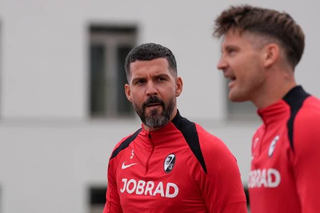 Anthony Jung SC Freiburg, 05 , last media training session of SC Freiburg before the first Europa League match in the league phase, Germany, Football, UEFA Europa League, 1 matchday, 2025 2026, SC Freiburg vs FC Basel, 23 09 2025, last media training session of SC Freiburg before the first Europa League match in the league phase, Europa Park Stadion, Freiburg, Germany Freiburg Europa Park Stadion Baden Württemberg Germany Copyright: xArnexAmbergx