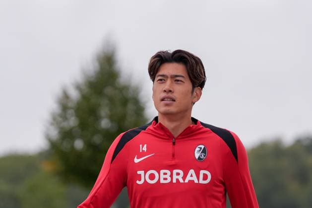 Yuito Suzuki SC Freiburg, 14 , last media training session of SC Freiburg before the first Europa League match in the league phase, Germany, Football, UEFA Europa League, 1 matchday, 2025 2026, SC Freiburg vs FC Basel, 23 09 2025, last media training session of SC Freiburg before the first Europa League match in the league phase, Europa Park Stadion, Freiburg, Germany Freiburg Europa Park Stadion Baden Württemberg Germany Copyright: xArnexAmbergx