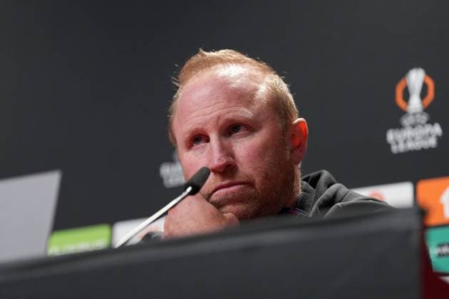 Ludovic Magnin FC Basel, Head Coach , FC Basel press conference ahead of the first Europa League match in the league phase, Press conference, Germany, Football, UEFA Europa League, Matchday 1, 2025 2026, SC Freiburg vs FC Basel, 23 09 2025, FC Basel press conference ahead of the first Europa League match in the league phase, Press conference, Switzerland, Europa Park Stadion, Freiburg, Germany Freiburg Europa Park Stadion Baden Württemberg Germany Copyright: xArnexAmbergx