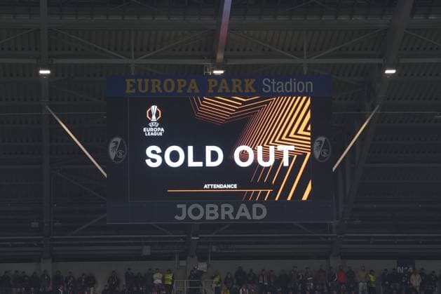 Sold out , Germany, Football, UEFA Europa League, Matchday 1, League phase, 2025 2026, SC Freiburg vs FC Basel, 24 09 2025, Europa Park Stadion, Freiburg, Germany Freiburg Europa Park Stadion Baden Württemberg Germany Copyright: xArnexAmbergx