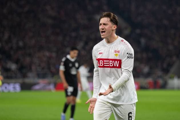 Frustration at Angelo Stiller VfB Stuttgart, 06 GER, VfB Stuttgart vs Celta Vigo, Football, UEFA Europa League, Men, Matchday 1, Season 2025 2026, 25 09 2025, GER, VfB Stuttgart vs Celta Vigo, Football, UEFA Europa League, Men, Matchday 1, Season 2025 2026, 25 09 2025 Stuttgart Copyright: xEibner-Pressefoto WolfgangxFrankx EP_WFK