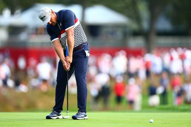 Bryson DeChambeau of Team USA 2025 Ryder Cup, Day One, Morning Foursomes, Golf, Bethpage Black Golf Course, New York, USA - 26 Sep 2025New York Bethpage Black Golf Course New York (NY) United States of America EDITORIAL USE ONLY No use with unauthorised audio, video, data, fixture lists, club league logos or live services. Online in-match use limited to 120 images, no video emulation. No use in betting, games or single club league player publications. Copyright: xJamesxMarsh Shutterstockx 15500199bo