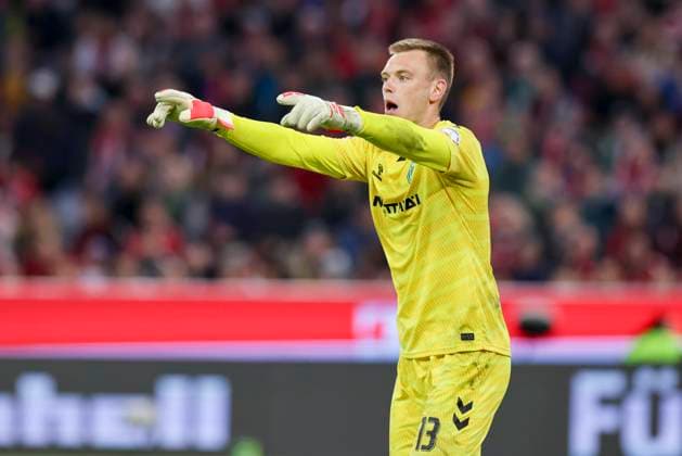 Torhueter Karl Hein (Werder Bremen) gestikuliert, Bundesliga, FC Bayern München v SV Werder Bremen, Allianz Arena am 26. September 2025 in München, Deutschland. (Foto von Marco Steinbrenner DeFodi Images) Torhueter Karl Hein (Werder Bremen) gestures, Bundesliga, FC Bayern München v SV Werder Bremen, Allianz Arena, September 26, 2025 in München, Germany. (Photo by Marco Steinbrenner DeFodi Images) DFL regulations prohibit any use of photographs as image sequences and or quasi-video. Torhueter Karl Hein Werder Bremen gestures, Bundesliga, FC Bayern München v SV Werder Bremen, Allianz Arena on September 26, 2025 in Munich, Germany Photo by Marco Steinbrenner DeFodi Images Torhueter Karl Hein Werder Bremen gestures, Bundesliga, FC Bayern München v SV Werder Bremen, Allianz Arena, September 26, 2025 in Munich, Germany Photo by Marco Steinbrenner DeFodi Images DFL regulations prohibit any use of photographs as image sequences and or quasi video