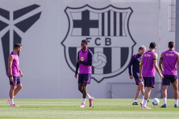 September 27, 2025, Sant Joan Despi, Barcelona, SPAIN: Marcus Rashford during the training day of FC Barcelona, Barca ahead the Spanish League, La Liga EA Sports, football match against Real Sociedad at Ciudad Esportiva Joan Gamper on September 27, 2025 in Sant Joan Despi, Barcelona, Spain. Sant Joan Despi SPAIN - ZUMAa181 20250927_zaa_a181_006 Copyright: xJavierxBorregox